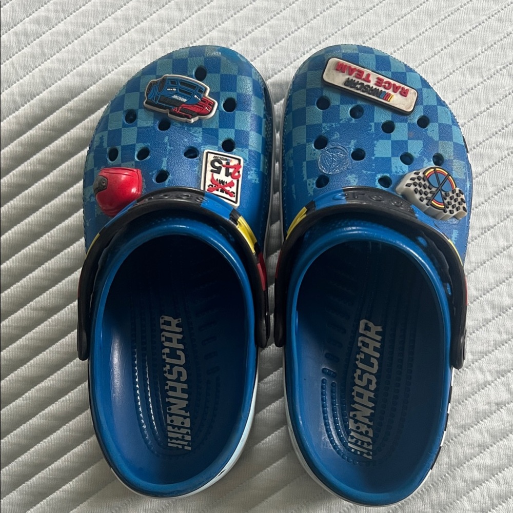 Nascar Blue Racing Slip-On Sandals for Kids